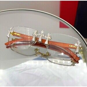 2025 Rhinestones Clear Sunglasses Fashion Iced Out Luxury Designer Carter